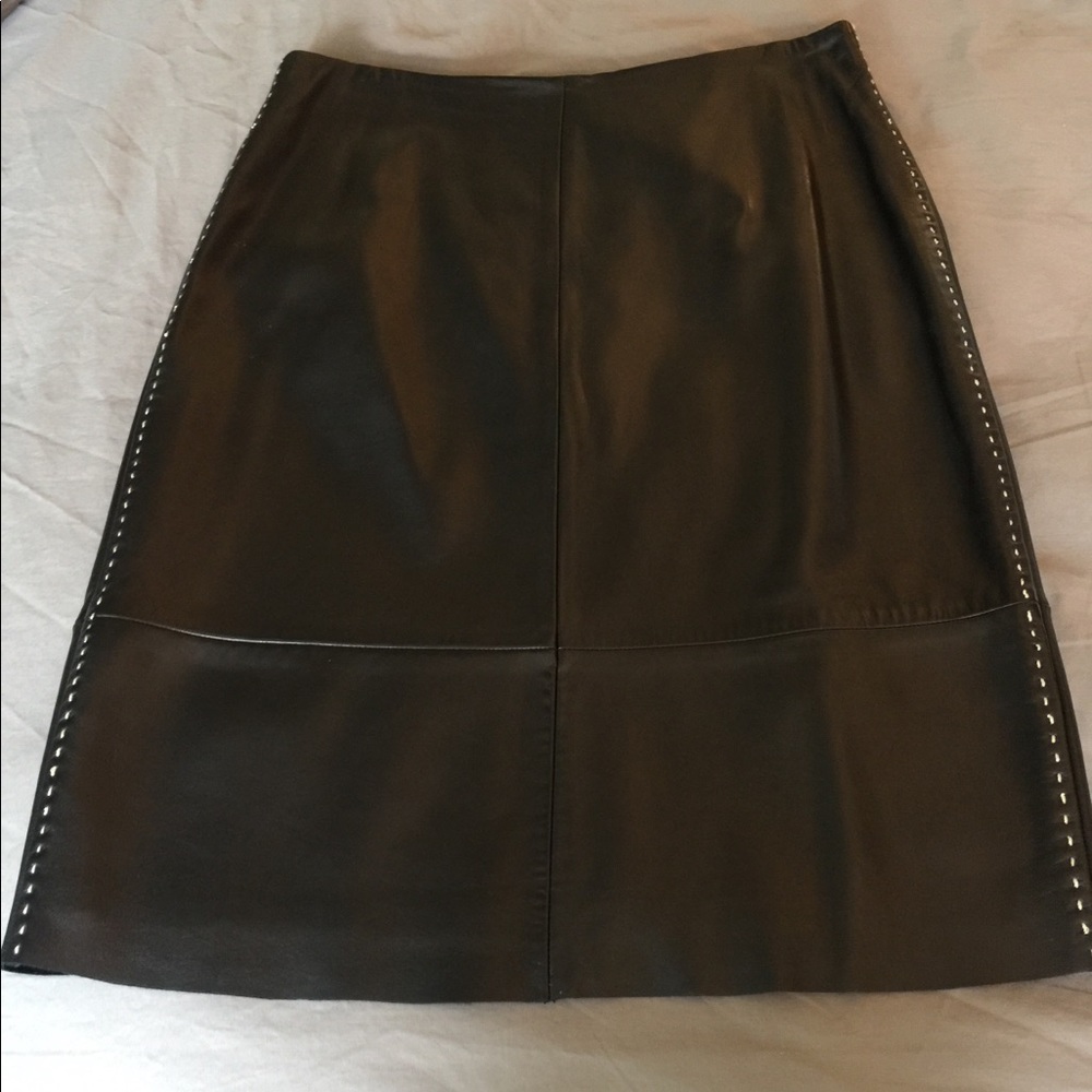 Banana Republic Leather Pencil Skirt